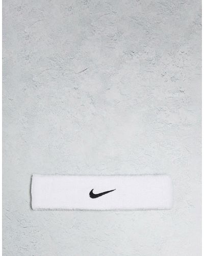 Nike Cinta para el pelo blanca unisex con logo swoosh - Blanco