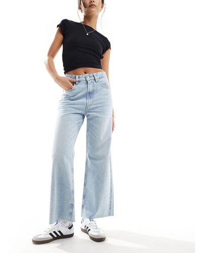 ASOS Cropped Wide Leg Jean - Blue