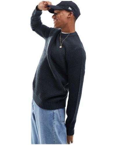 Only & Sons Ribbed Knit Sweater - Blue