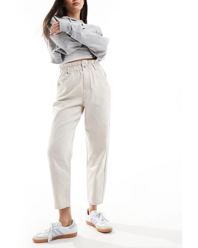 ONLY Paperbag High Waist Trousers - White