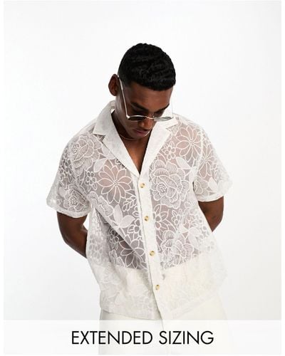 ASOS Premium Relaxed Revere Shirt - White