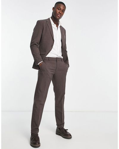 SELECTED Slim Fit Suit Trousers - White