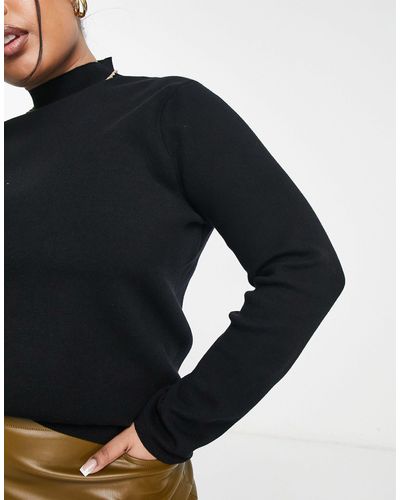 Mango Sweater Met Ronde Hals - Zwart