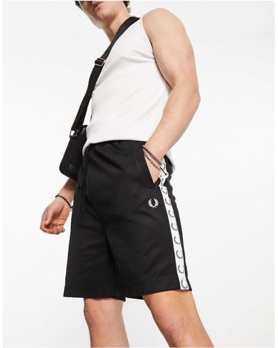 Fred Perry – shorts aus tricot - Schwarz