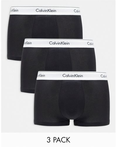 Calvin Klein 3 Pack Modern Cotton Trunk - Black
