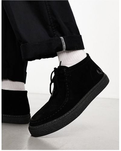 Fred Perry Dawson Mid Suede Boots - Black