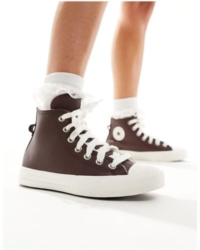 Converse Chuck Taylor All Star Hi Leather Trainers - White