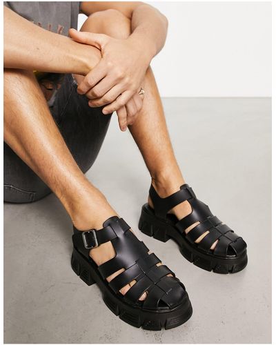 ASOS Chunky Moulded Sandals - Black
