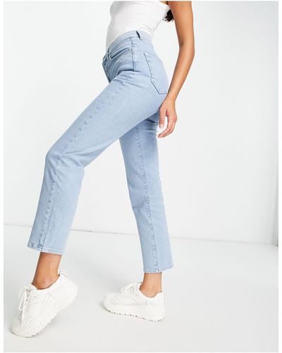 NA-KD Cotton Straight Leg Jean - Blue