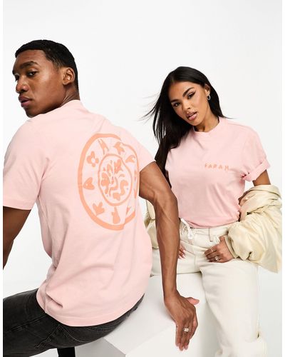 Farah Jeff - t-shirt unisex medio con stampa sul retro - Rosa