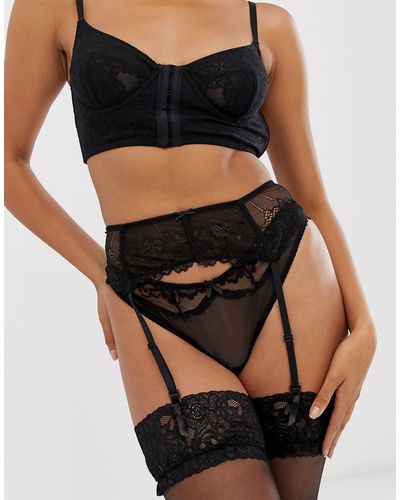 Hunkemöller Strapse - Schwarz