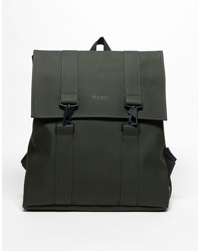 Rains Msn Unisex Waterproof Backpack - Green