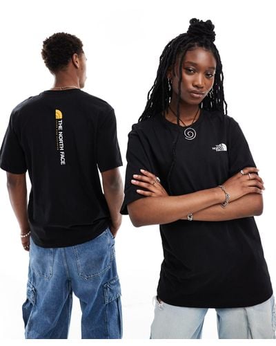 The North Face Vertical Nse Logo Backprint Oversized T-shirt - Black