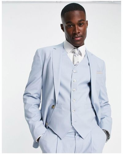 Noak 'camden' Super Skinny Premium Fabric Suit Jacket - White