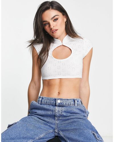 ASOS Cut Out Top - White