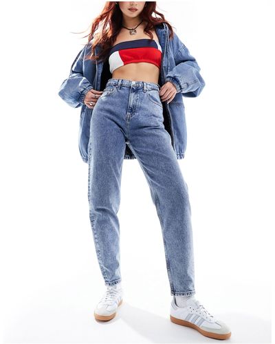 Tommy Hilfiger Ultra High Tapered Mom Jeans - Blue