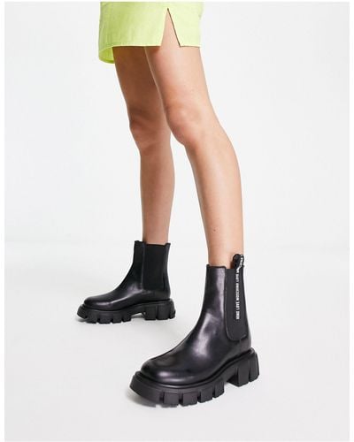 Love Moschino Chelsea Boots Met Logobies - Wit