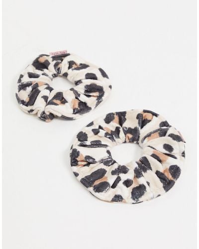 Kitsch Microfiber Towel Scrunchies - Leopard-no Color - Metallic