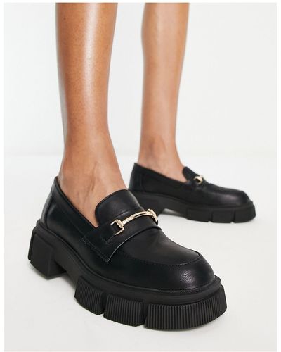 Schuh Lyle Chunky Loafers With Trim - Black
