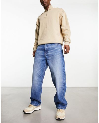 Weekday Galaxy Loose Fit Straight Leg Jeans - Blue