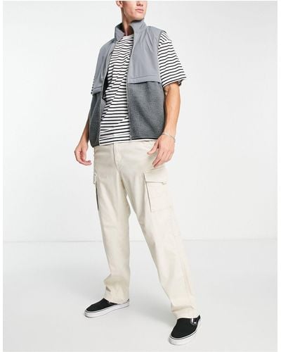 ADPT Wide Fit Cargo Pants - White