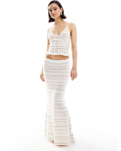 ASOS Knitted Maxi Skirt - White