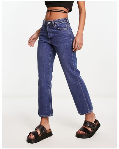 French Connection High Rise Kick Flare Denim Jeans - Blue