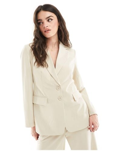 French Connection Everly Suit Blazer - Natural