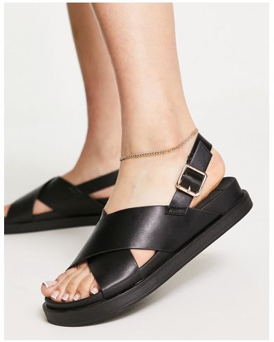 ONLY Cross Front Sandals - Black