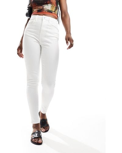 Pimkie High Waisted Skinny Jeans - White