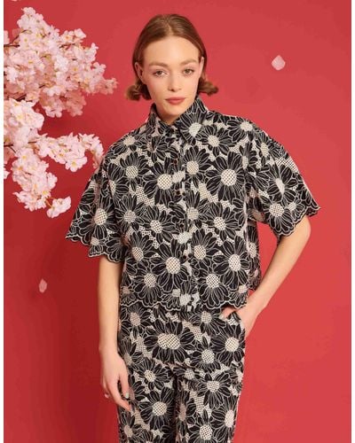 Sister Jane Dream Flower Embroidered Shirt Co-ord