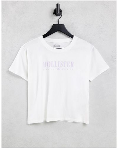 Hollister Cropped Logo T-shirt - White