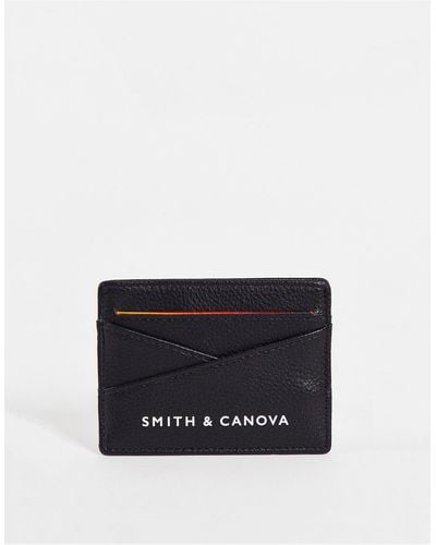 Smith & Canova Smith & Canova Leather Card Holder - Black