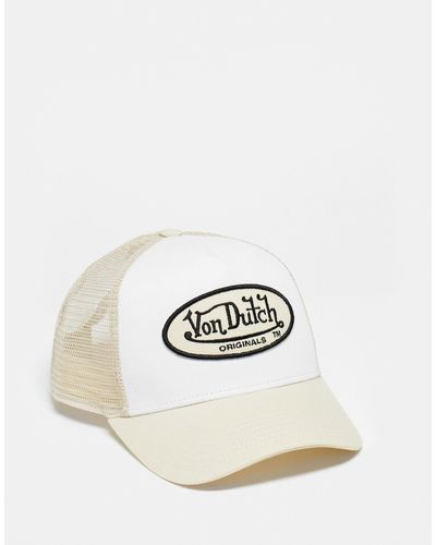 Von Dutch Boston - cappellino stile trucker color sabbia e - Bianco