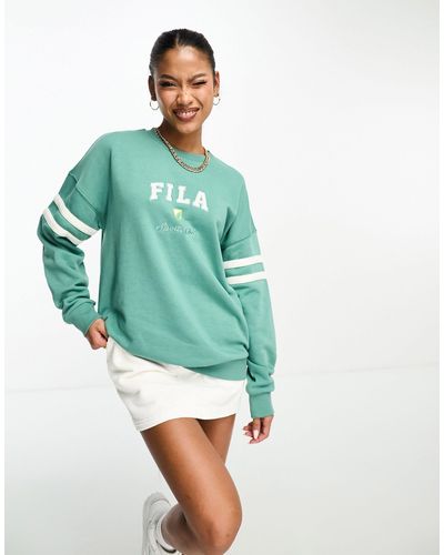 Fila Sweater Met Ronde Hals En Logo - Groen