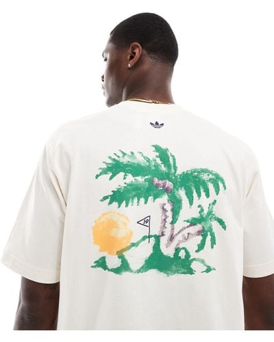 adidas Originals Leisure League Back Print T-shirt - White