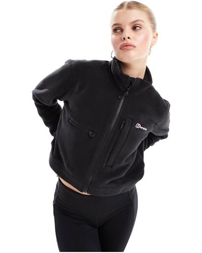 Berghaus Urban Cropped Fleece Zip Up Jacket - Black