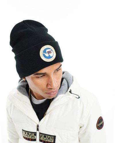 Napapijri Mountain - bonnet à écusson logo - Blanc