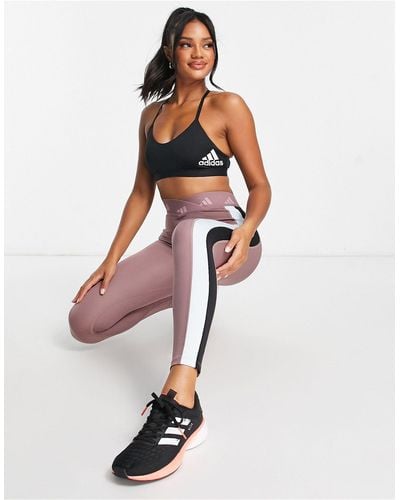 adidas Originals Adidas - Training - Techfit - legging Met Hoge Taille En Kleurvlakken - Wit