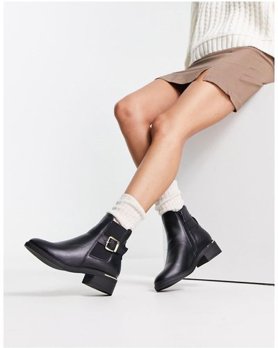 Truffle Collection Buckle Chelsea Boots - White