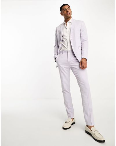 Jack & Jones Premium – schmal geschnittene anzughose - Weiß