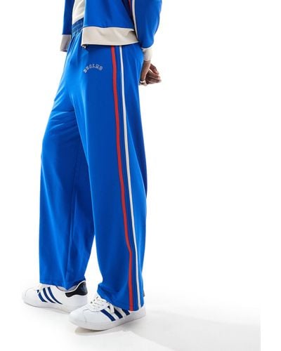 Reclaimed (vintage) baggy Sport Track jogger Co-ord With Side Stripe - Blue