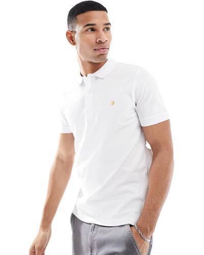 Farah Blanes Short Sleeve Polo Shirt - White