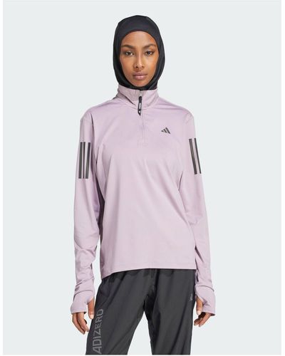 adidas Originals Adidas Running Own The Run Half-zip Jacket - Purple