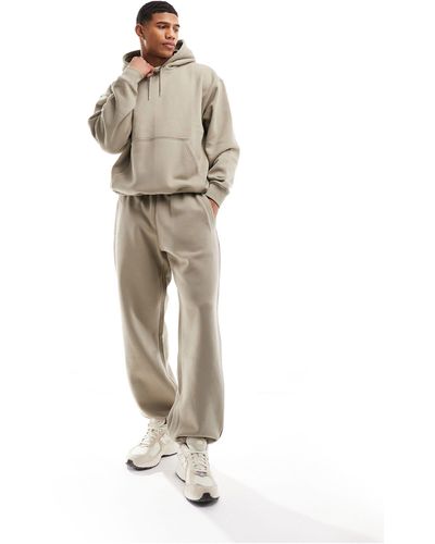 Weekday Co-ord Relaxed Fit Heavyweight Jersey sweatpants - White