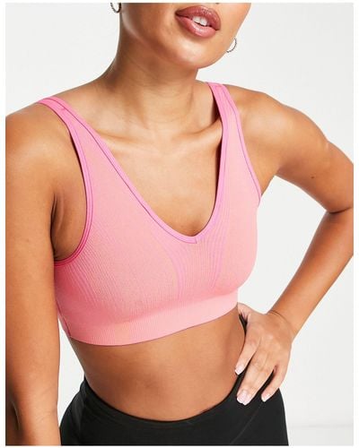 Nike Nike – yoga – dri-fit adv indy – nahtloser sport-bh - Pink
