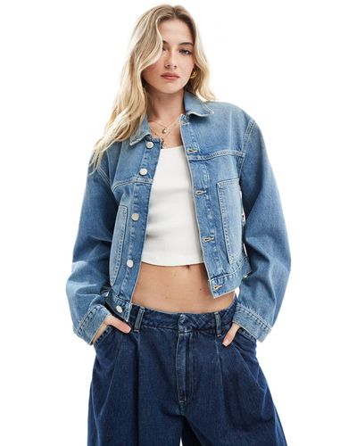 Tommy Hilfiger Cropped Carpenter Denim Jacket - Blue