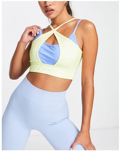 Daisy Street Active Double Layer Light Support Sports Bra - Blue