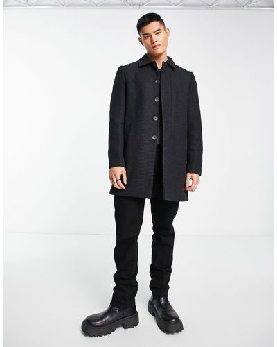 French Connection Single Breasted Collar Coat - Blue