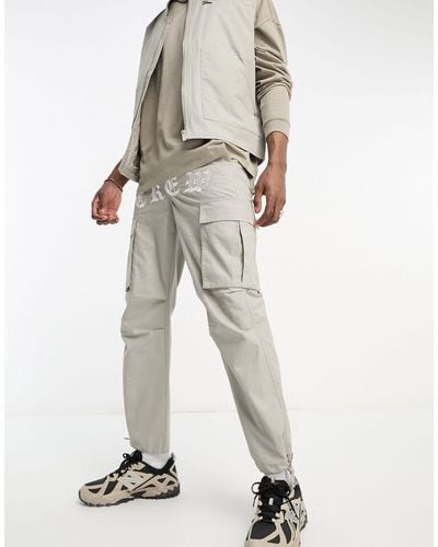 Sixth June Embroidered Cargos - Natural